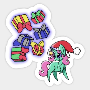 christmas unicorn Sticker